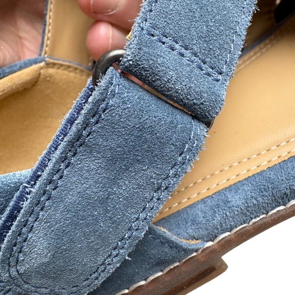 shoes 9M HUSH PUPPIES CHARDON blue fisherman suede sandal classic NWOT - Picture 10 of 14